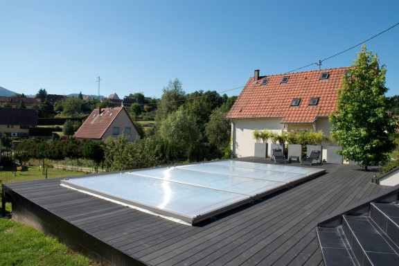 Abris de piscine plats