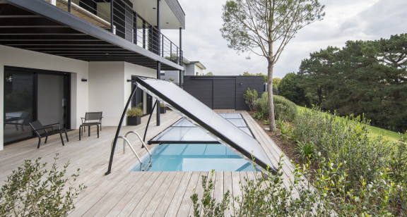 gamme abri de piscine plats