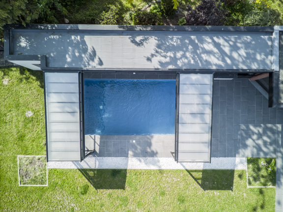 Abri de piscine haut
