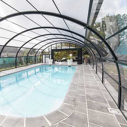 Abri de piscine haut