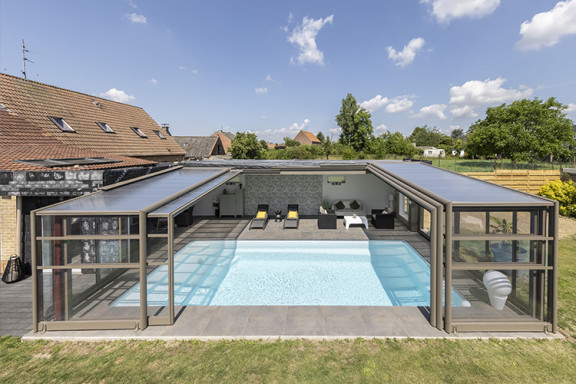 Abri de piscine haut