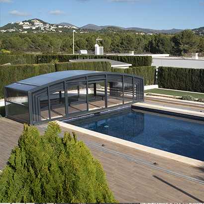 Abri de piscine télescopique max