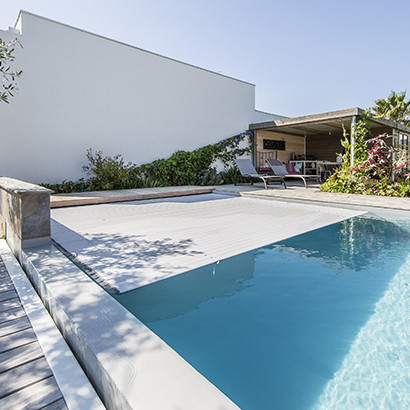 Volet de piscine immergé
