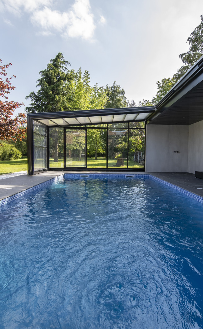 Abri de piscine haut