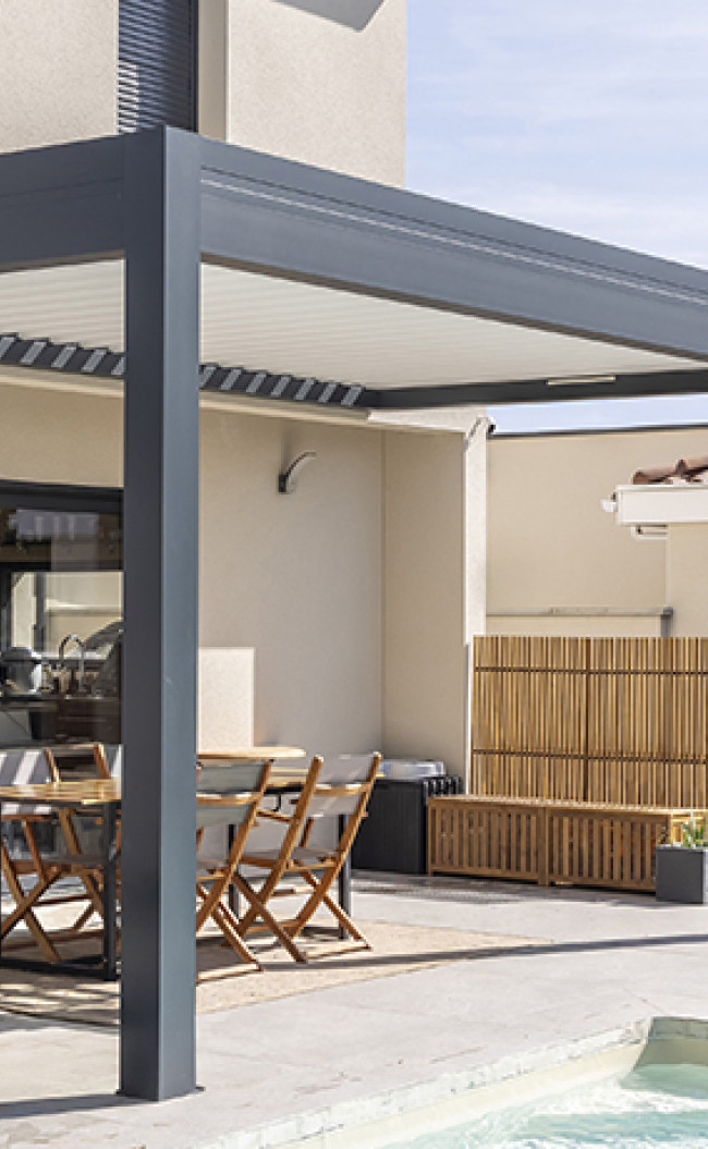 Pergola à lames orientables